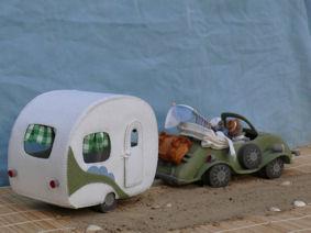 de Caravan achter de MouseMobiel Links